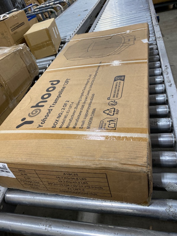 View 3 of missing parts---------------------------------------------Yohood Trampoline Outdoor 12FT 14FT, Recreational Trampolines with Enclosure Net and Ladder, ASTM Approved for Kids and Adults, with Additional 8 Stabilizer Bars and Anti-Rust Coated Galvanized Fra