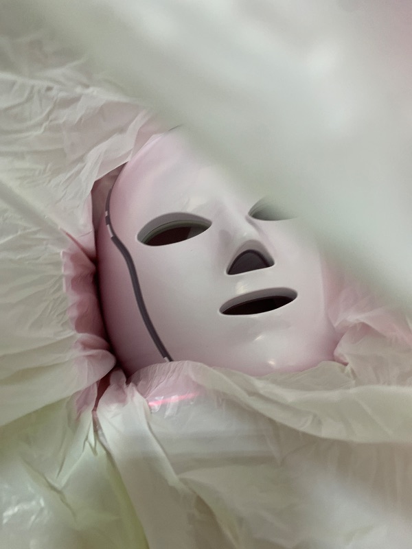 Photo 1 of Red Light Therapy Mask for Face and Neck, Cordless LED Facial Mask for face Light Therapy with 850nm Infrared & 630nm Red Light, infrared therapy for face Skin Care Mask for Home Travel Yoga Sleep Use