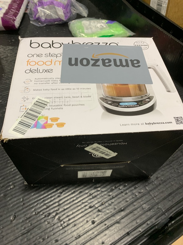Photo 1 of HEAVILY USED********Baby Brezza One Step Baby Food Maker Deluxe – Auto shut Off, Dishwasher Safe Cooker and Blender to Steam + Puree Organic Food for Infants + Toddlers - Set of 3 Pouches + 3 Funnels