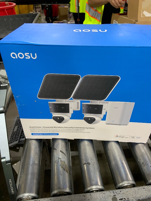 Photo 1 of aosu T2 Pro Solar Security Cameras Wireless Outdoor, 2 Cam Kit, 3K Dual Cam No Blind Spot Security Camera for Home, 170° Wide + 360° PTZ, AI Tracking, 8X Zoom, Expandable 1TB Local Storage