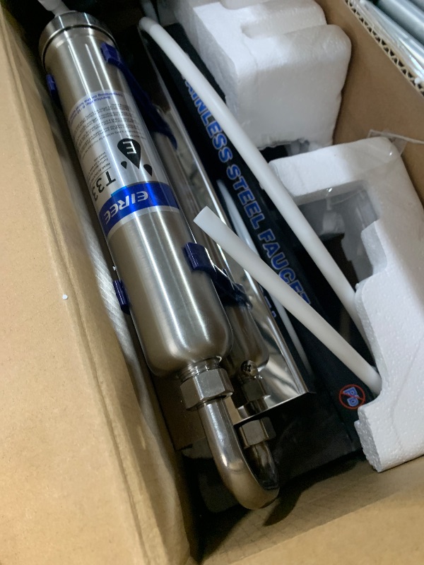 View 3 of EIREE?H502B Under?Sink Ultrafiltration Water Filter – 0.01?µm Membrane, Removes 99.99% Heavy Metals, Chlorine & Odor, Stainless Steel Housing, USA Tech