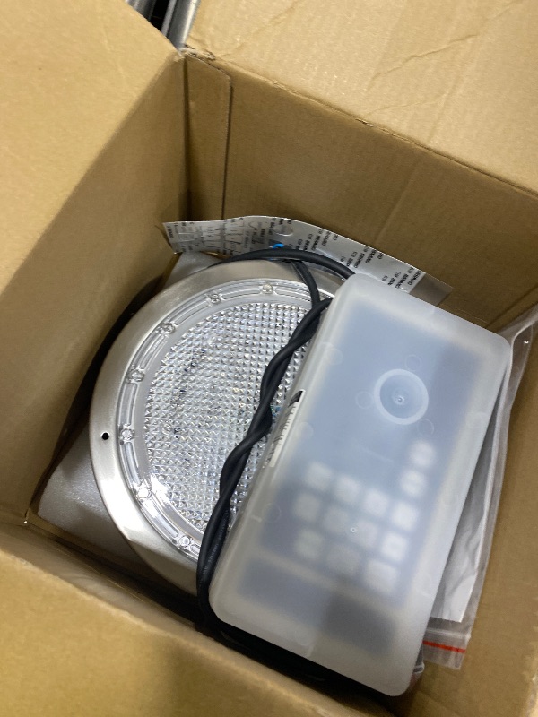 Photo 1 of FixOasis Led Pool Lights for Inground Pool, 12v Pool Light with 50FT Cord, 60W 10 Inch Led Pool Light with Controller, Remote and APP Control, Suitable for Most 10 Inch Wet Niche, IP68