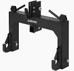 Photo 1 of Garvee 3 Point Quick Hitch Category 1, 3000 LBS Lifting Capacity Tractor Quick Hitch Adaptor, Fits Cat 1 & Cat 2 Tractors, 27.5" Between Lower Arms with 5-Level Top Hook Adjustment, Black