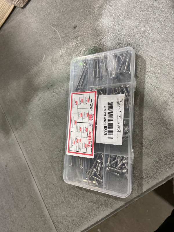 Photo 1 of Twidec/102PCS Machine Screw Kit,304 Stainless Steel #6-32#8-32 Electrical Long Outlet Screws Phillips Pan Head Electricians Screws 5/8 to 2 inch for Wall Plate Switch, Receptacles Mounting Screw
