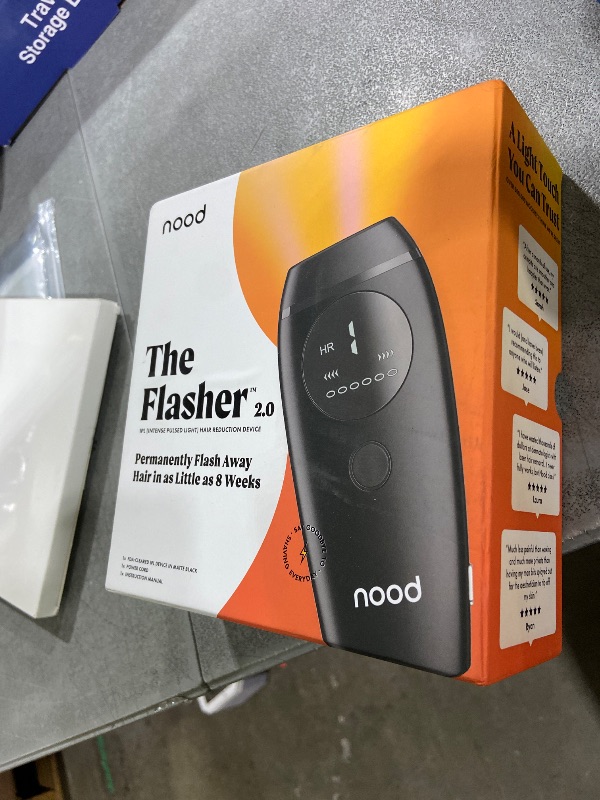 Photo 1 of NEW Flasher 2.0 by Nood, IPL Laser Hair Removal Device for Men and Women, Pain-free and Permanent Results, Safe for Whole Body Treatment - Matte Black
