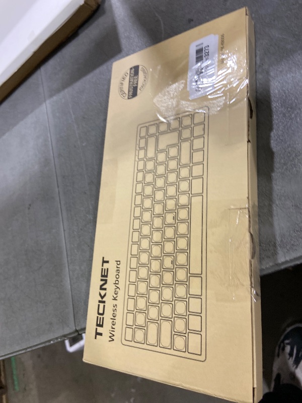 Photo 1 of TECKNET Bluetooth Keyboard Rechargeable, 4-Device (2.4G+3BT) Wireless Keyboard, Ultra-Slim Quiet Typing, 14 Hotkeys Computer Keyboard for PC/Laptop/Smart TV/Tablet/iPad