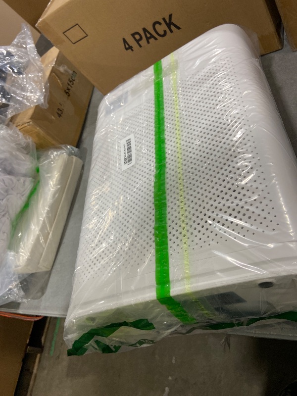 Photo 1 of ECOSELF Smart Air Purifier for Home Large Rooms, with WiFi Control, Covers Up to 2400 Ft², Smart Mode, AQI Display, 22dB Sleep Mode with 2X-Power Filtration, HAP603WF, White
