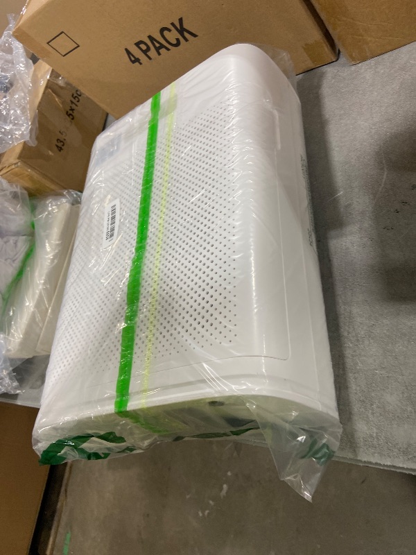 Photo 1 of ECOSELF Smart Air Purifier for Home Large Rooms, with WiFi Control, Covers Up to 2400 Ft², Smart Mode, AQI Display, 22dB Sleep Mode with 2X-Power Filtration, HAP603WF, White