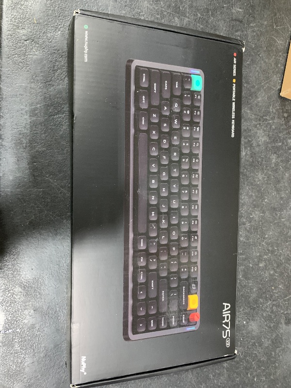 Photo 1 of nuphy Air75 V3 Hot Swappable Wireless Mechanical Keyboard, 84 Keys 75% Custom Low Profile Keyboard with Knob, RGB Backlit, Gasket Mounted, Support Bluetooth/2.4GHz/USB-C,Black-Red Nano