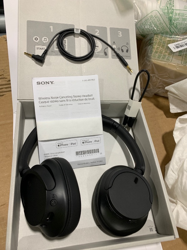 View 2 of Sony WH-CH720N Noise Canceling Wireless Headphones Bluetooth Over The Ear Headset with Microphone and Alexa Built-in, Black New