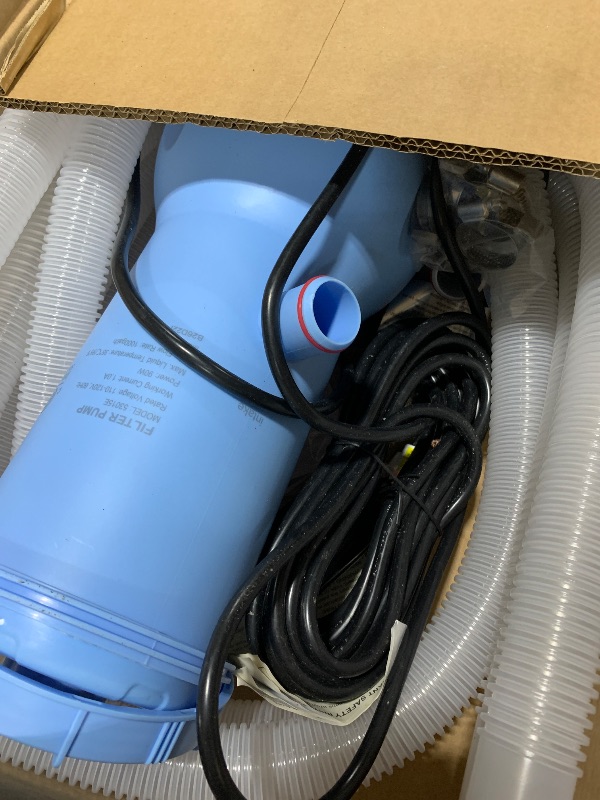 Photo 1 of KimFilter Pro Series 1000 GPH Above Ground Pool Filter Pump, Powerful Pool Cartridge Filter Pump, Water Circulation and Filtration System -Improved Water Clean & Clarity, Pools Pumps Above Ground-Blue