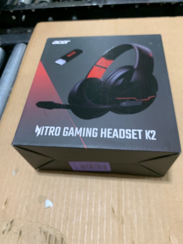 View 2 of acer Wireless Gaming Headset, PS5 Headset with 2.4GHz for Ps5, Ps4, PC, Switch, Bluetooth 5.3 + 100Hrs Gaming Headphones with Noise Canceling Mic for Laptop, Mobile, Mac, 50mm Drivers (Red)