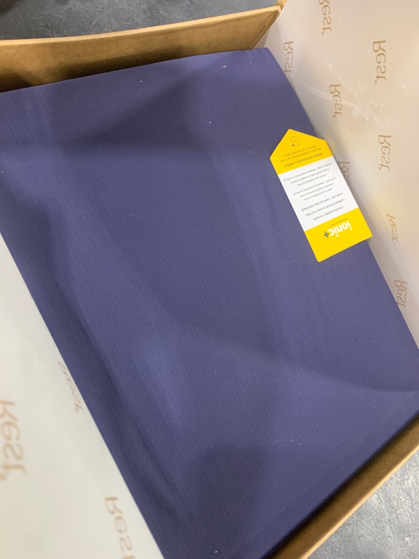 Photo 1 of REST® Evercool®+ Cooling Sheet Set, Queen Size, Midnight Blue, Breathable Bed Sheets for Hot Sleeper and Night Sweats, with Pillowcases, with Ionic+ Self-Cleaning Silver Yarn for Sensitive Skin, 4PCS