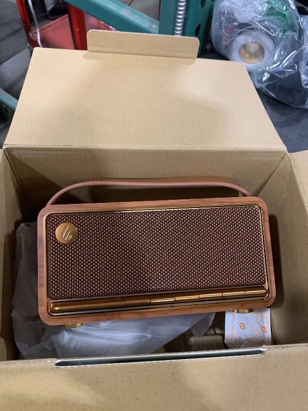 Photo 1 of Edifier Retro Wood Bluetooth Speaker, Wireless Portable Speakers with 40W Hi-Res Audio, Stereo Pairing ConneX App, USB and TF Card Brown
Visit the Edifier Store