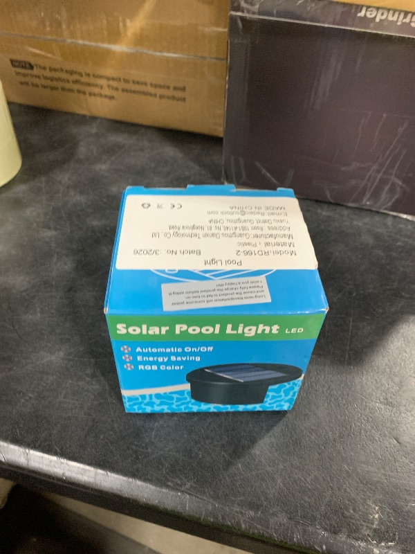 Photo 1 of redaica 4 Pack Poolside Solar Pool Lights, Waterproof LED Pool Lights for Inground & Above Ground Pool, RGB Pool Lights Solar Powered for Pool, Fence, Deck, Swimming Accessories Pool Party Decor