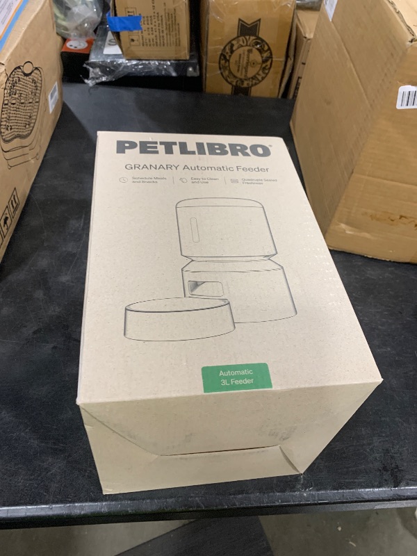Photo 1 of PETLIBRO Automatic Cat Feeder – 3L Programmable Pet Food Dispenser with Airtight Storage, Timed Portion Control, Voice Meal Call & Dual Power Supply, Clog-Free Healthy Feeding for Cats & Small Dogs