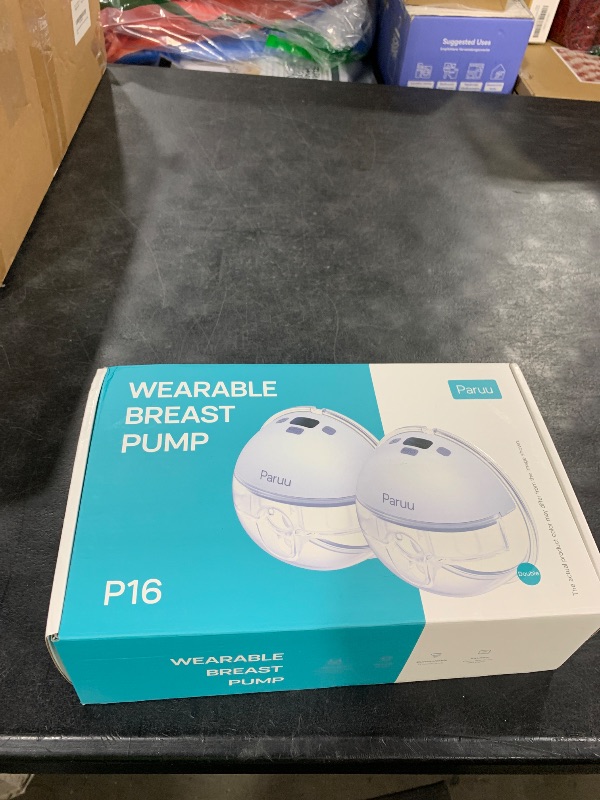Photo 1 of Paruu Old Version Hands Free Breast Pump P16, Wearable Breast Pump Electirc Portable with 4 Modes & 12 Levels, Max 309mmHg Strong Suction 19/21/24mm Flange Inserts Wearable Breastfeeding Pump, 2 Pack