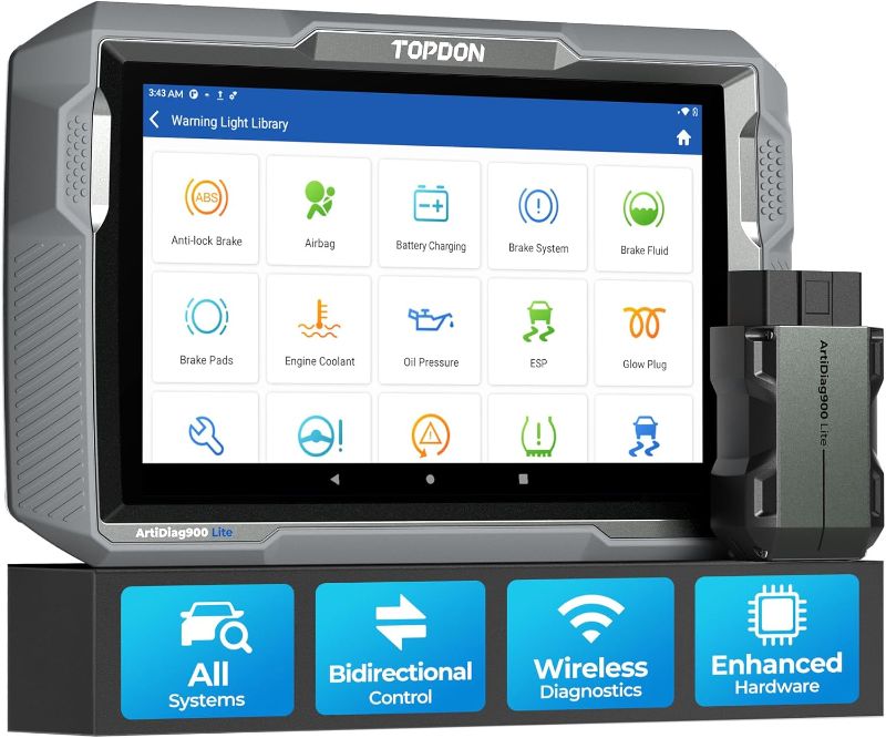 Photo 1 of TOPDON Bidirectional Scan Tool, 2026 New ArtiDiag900 Lite Automotive Diagnostic Tool for Full System, Scanner for Car with Active Test, 8 Reset, Wireless OBD2 Scanner Diagnostic Tool for All Vehicles
