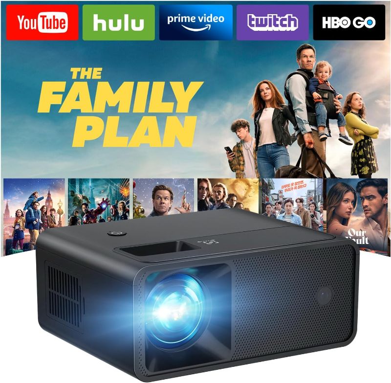 Photo 1 of CiBest Mini Projector, Upgraded Full HD 1080P Support Video Projector, Portable Small Movie Projector, Compatible with iOS/Android/Windows/TV Stick/Box/USB/HDMI
