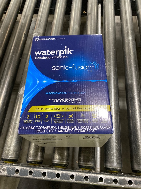 Photo 1 of Waterpik Sonic-Fusion 2.0 Professional Flossing Electric Toothbrush with Water Flosser Combo Two In One, For Daily Gum Care and Cleaning Teeth, Braces, Implants, Black SF-04CD012-4, Packaging May Vary