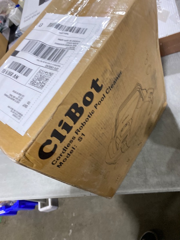 Photo 1 of CliBot S1 Cordless Pool Vacuum, Automatic Pool Cleaner Robot with 120 Min Runtime, Powerful Dual-Motor, Auto Park, 2 Cleaning Paths, for Above Ground Pools and Flat In-Ground Pools up to 850 Sq.Ft