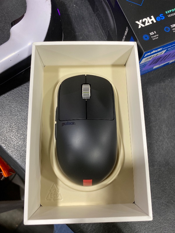 Photo 1 of Pulsar Gaming Gears X2H v3 eS Wireless Gaming Mouse, Ultra Lightweight 1.87 oz (60g), Symmetrical, Optical Switch, 32000 DPI, 750 IPS, XS-1 Sensor, 8k Compatible (Mini, Black)