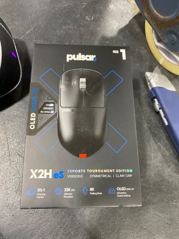 Photo 1 of Pulsar Gaming Gears X2H v3 eS Wireless Gaming Mouse, Ultra Lightweight 1.87 oz (60g), Symmetrical, Optical Switch, 32000 DPI, 750 IPS, XS-1 Sensor, 8k Compatible (Mini, Black)