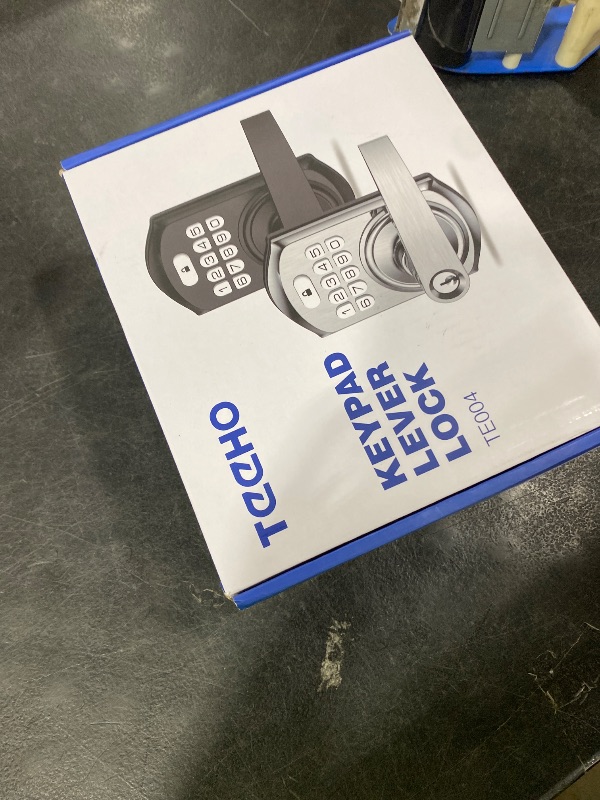 Photo 1 of TEEHO TE004 Keyless Entry Keypad Door Lock with Handle - Smart Digital Electronic Lock for Interior Door with Anti-Peeping, Auto Lock & Passage Mode - Easy Installation - Satin Nickel