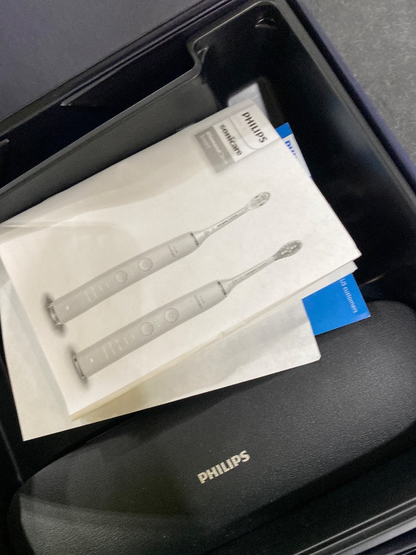 Photo 1 of Philips Sonicare DiamondClean Smart 9700 Electric Toothbrush - Sonic Toothbrush with App, Pressure Sensor, 15 Brushing Settings, Replacement Reminder, Charging Travel Case, Lunar Blue, HX9957/71