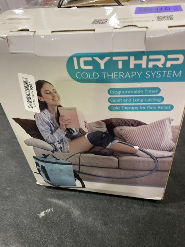 Photo 1 of ICYTHRP Cold Therapy Machine with Programmable Timer, FSA Eligible HSA, Portable Ice Machine for Knee After Surgery, Knee Replacement Recovery System for Pain Relief with Universal Pad