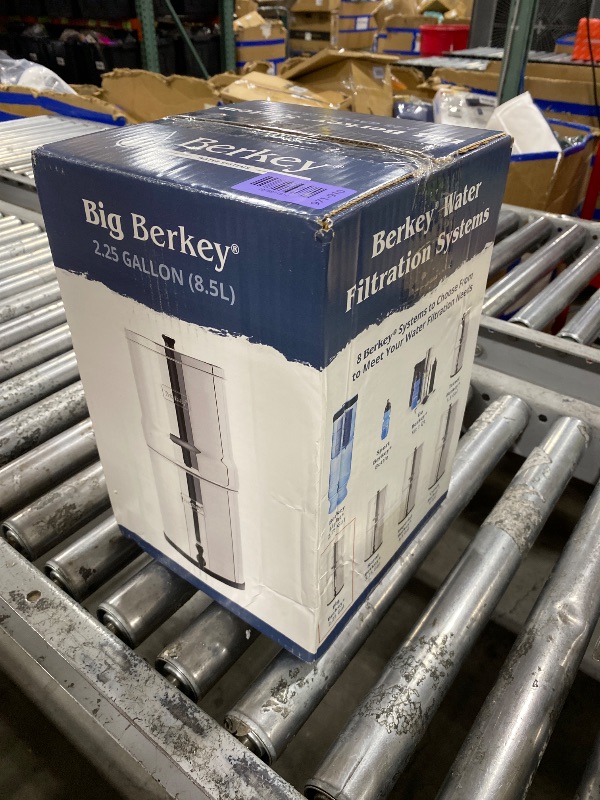 Photo 1 of Big Berkey Gravity-Fed Stainless Steel Countertop Water Filter System 2.25 Gallon with 2 Authentic Black Berkey Elements BB9-2 Filters