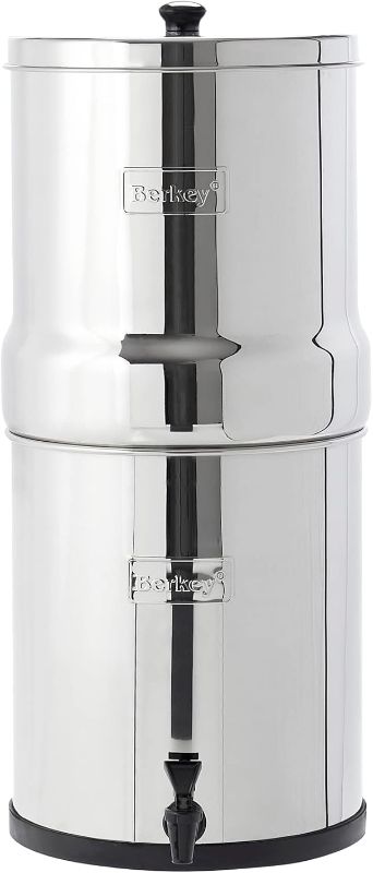 Photo 1 of Big Berkey Gravity-Fed Stainless Steel Countertop Water Filter System 2.25 Gallon with 2 Authentic Black Berkey Elements BB9-2 Filters
