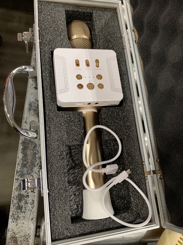 Photo 1 of TOSING 016 Karaoke Microphone for Adults/Singer 20W Bluetooth Bass Sing Machine,Podcast 4000mAh Dual 58mm PA Woofer Wireless PA Speakers Sing Machine System(Gold)