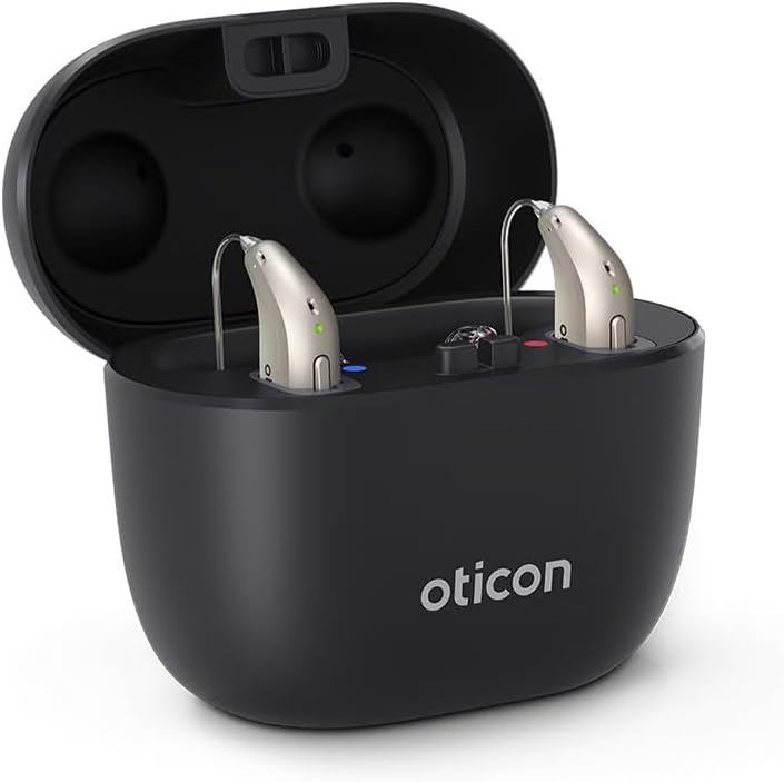 Photo 1 of Oticon Intent Smart Charger miniRITE – Fast Charging Dock Exclusively for Oticon Intent Hearing Aids, Magnetic Alignment, and LED Power Indicator
