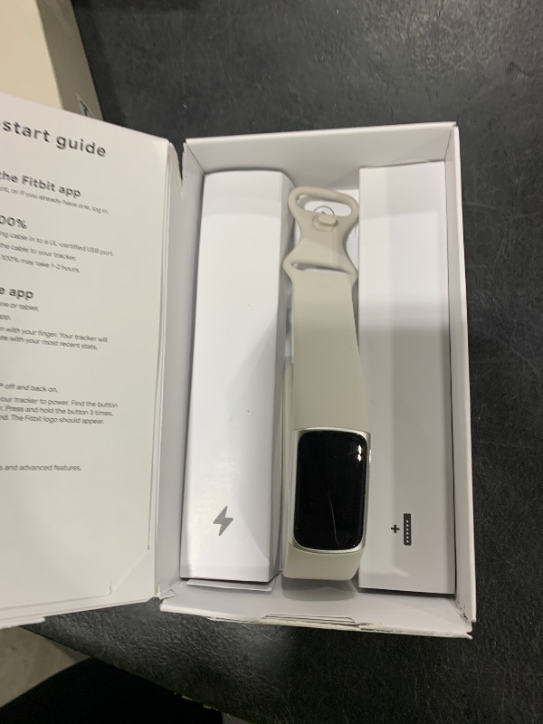 Photo 1 of Fitbit Charge 6 Fitness Tracker with Google Apps - Heart Rate on Exercise Equipment - 3-Month Google Health Premium Membership Included - Health Tools - Porcelain/Silver - Small&Large Bands Included