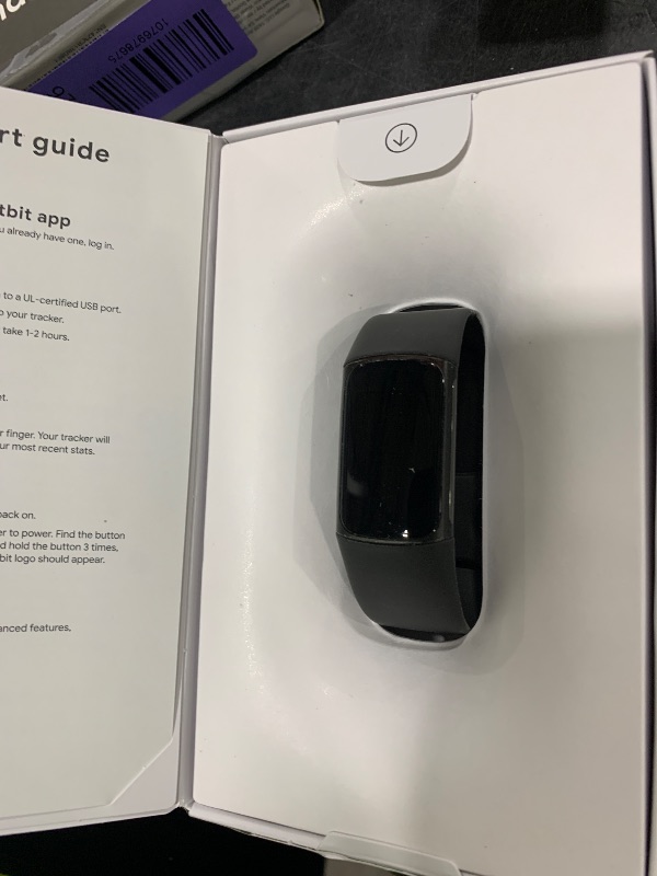 Photo 1 of Fitbit Charge 6 Fitness Tracker with Google Apps - Heart Rate on Exercise Equipment - 3-Month Google Health Premium Membership Included - Health Tools - Obsidian/Black - Small&Large Bands Included