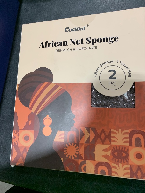 Photo 1 of CORATED African Net Sponge Authentic, Shower Loofah Exfoliating Bath Sponge, Body Scrubber for Women and Men Daily Use Body Care, Travel Portable Bath Accessories Spa Gifts