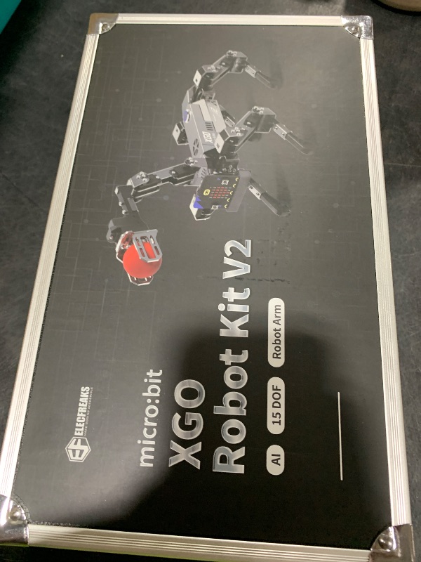 Photo 1 of ELECFREAKS microbit Robotic Dog Xgo V2 Kit, 15 Movable Joint DIY Programmable Full Metal Bionic Robot Kit, STEM Educational Project for Open Source Hardware(Without Micro:bit)