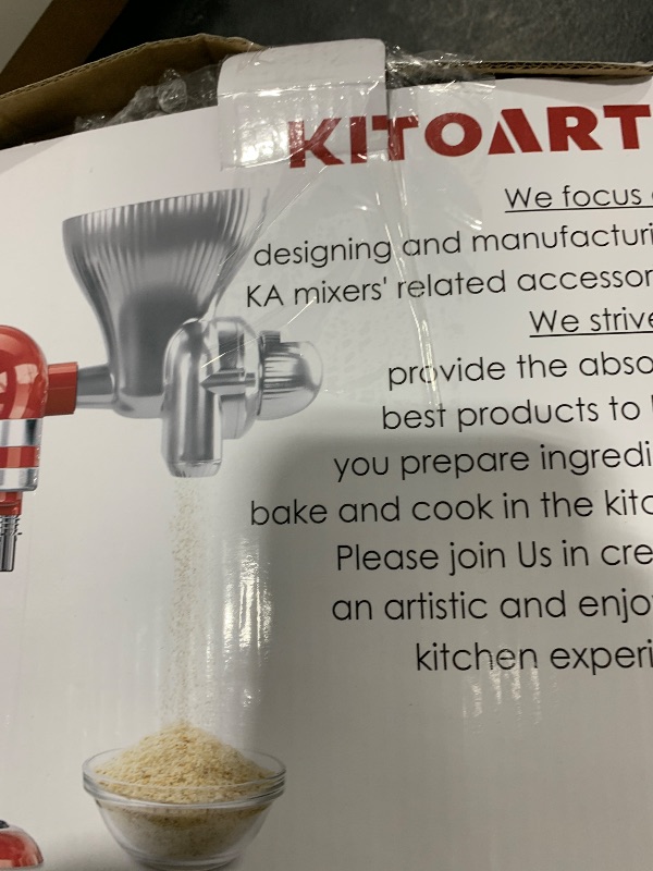 Photo 1 of All Metal Grain Mill Attachment for KitchenAid Stand Mixer with 12 Grind Level Flour Mill, Grain Mill Attachment Fit for Grinding Wheat, Corn, Oats, Buckwheat,Millet and Other Cereals