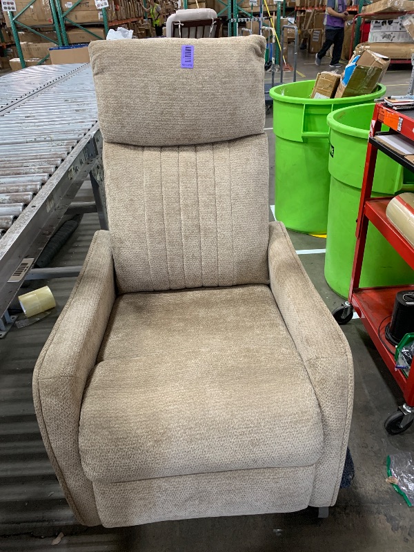 View 2 of **SEE PHOTOS** Manual Swivel Rocker Recliner Chair for Adults, Overstuffed Reclining Glider Chair for Nursing with Vibration Massage & Heat, Living Room Rocking Recliner 2-Stage backrest, Chenille Fabric Khaqi