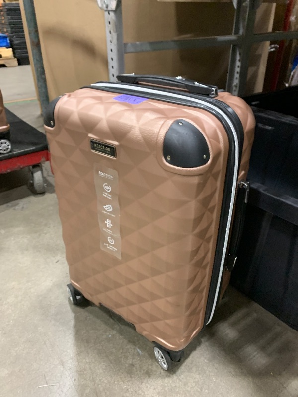 View 2 of **20" ONLY** Kenneth Cole REACTION Diamond Tower Collection Lightweight Hardside Expandable 8-Wheel Spinner Travel Luggage, Rose Champagne, 2-Piece Set (20" & 28")