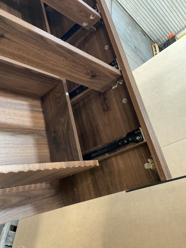View 2 of ***TRUCK/TRAILER PICKUP ONLY*** Decofy Fluted 5-Drawer Dresser, Walnut, 48" H