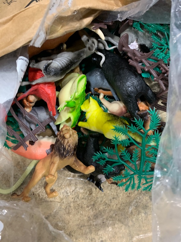 View 3 of 100Piece Set of Animals Figures & Accessories in Storage Container