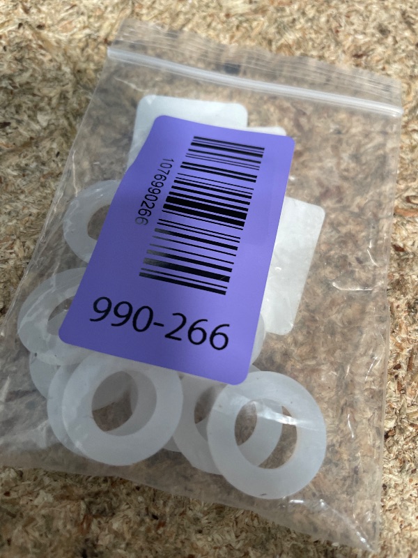 View 2 of 12pcs Silicone Washer Gasket, 1/2" Sealing O Rings White Flat Gasket Wave Lock Washers for Bellows Hoses