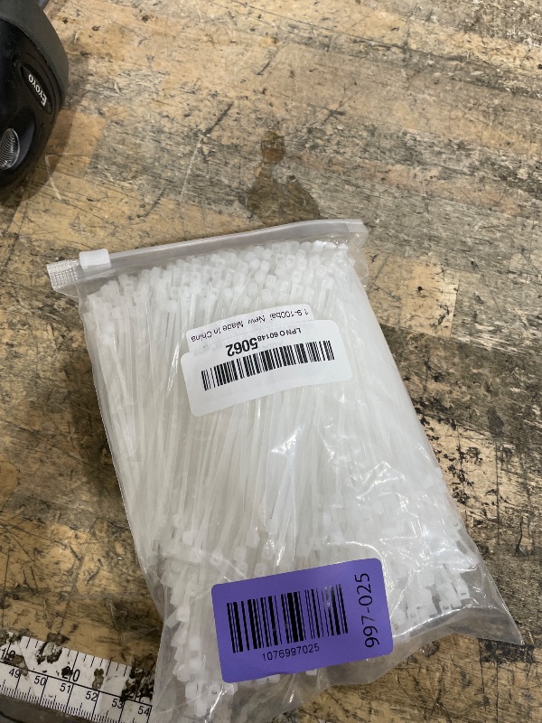 View 2 of 1000pcs White Zip Ties 4 Inch, Mini Cable Ties