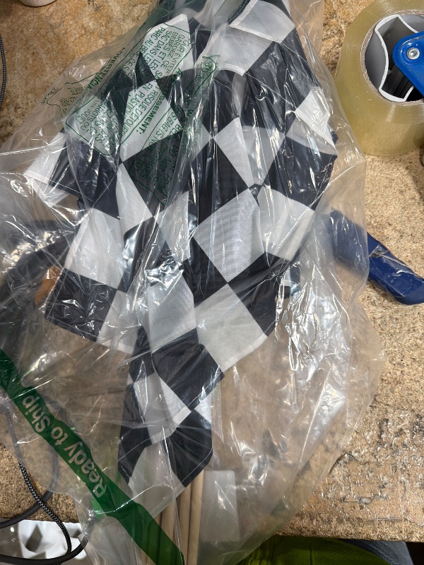 View 2 of 12 checkered racing flags