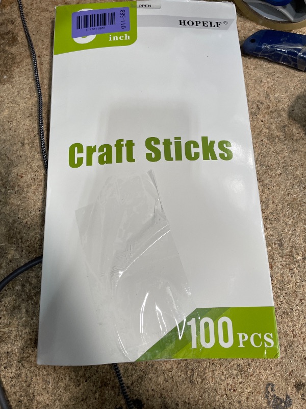 View 2 of 100 Pcs 6 inch Craft Sticks for Ice Cream Sticks,Popsicle,Craft Sticks, Treat Sticks,Ice Pop Sticks,DIY Crafts