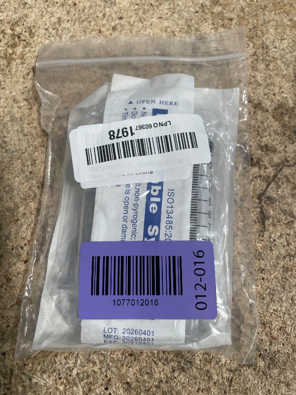 View 2 of 10ml Syringe for Liquid, Oral, Scientific Labs, Measurement, Dispensing, with Cap- 3 Pack