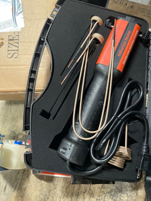 View 3 of 1200W 110V Induction Heater Bolt Removal, 8 Coils, 25S Rapid Heating, Handheld Magnetic Induction Heater with Storage Case, Induction Bolt Heater Tool for Removing Rusted Screws, Car Repair Kit, Red
