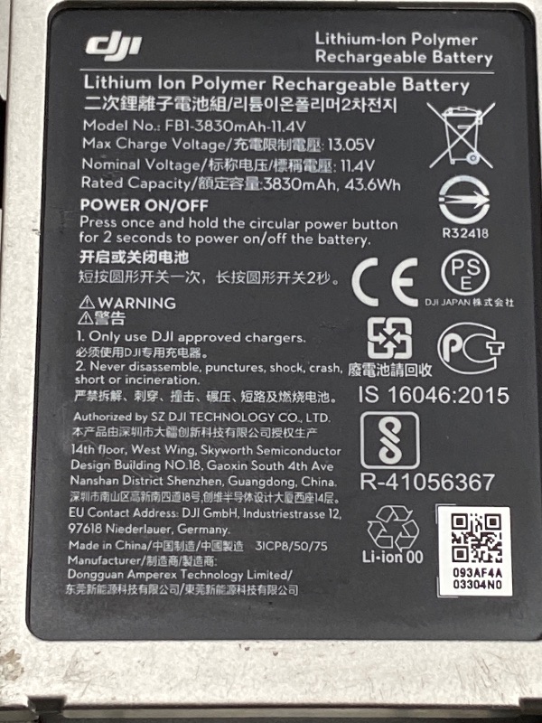 View 3 of ***gray/silver, not black*** Dregin Mavic Pro Intelligent Flight Battery - 3830mAh 11.4V